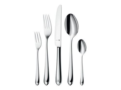 Wmf 1274006341 couverts set 66 pièces pour 12 personnes en cromargan protect poli jette anti résistant aux couteau avec lame en