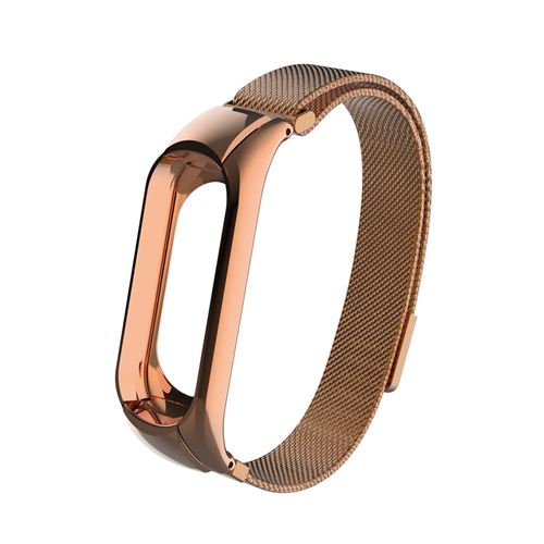 Bracelet en TPU milanese bracelet steeless or rose pour votre Xiaomi Mi Band 3