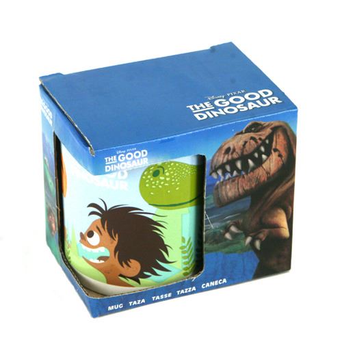 La bonne tasse de dinosaure dans un emballage cadeau