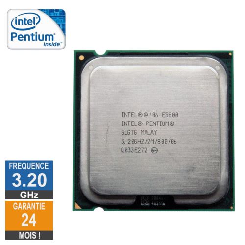 Processeur Intel Pentium E5800 3.20Ghz Slgtg Lga775 2Mo