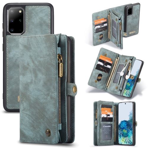 Etui en PU split vintage bleu pour votre Samsung Galaxy S20 Plus