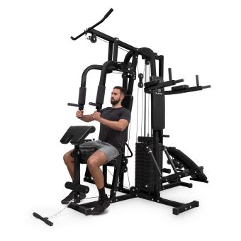 Klarfit Ultimate Gym 9000 Station De Musculation Appareil A Charge Guidee Dips Curls Tractions Acier Noir Musculation Achat Prix Fnac