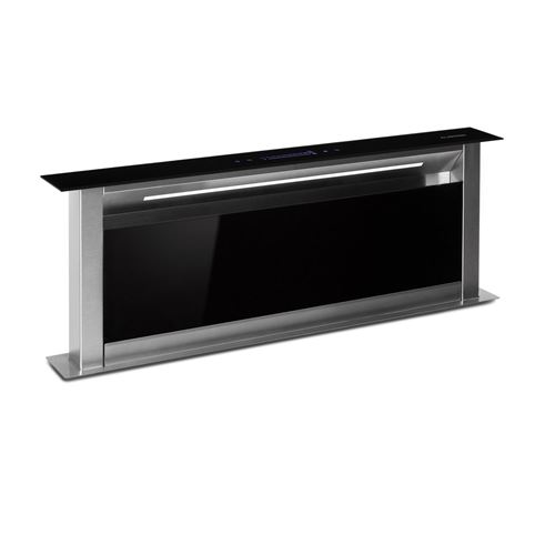 Klarstein Royal Flush 90 Hotte aspirante 90 cm - Extraction d'air 458 m³/h - 60dB - Classe A+ - Noir