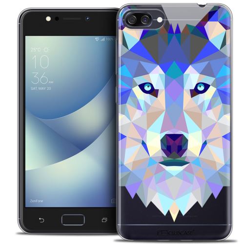 Coque Asus Zenfone 4 MAX ZC520KL (5.2 ) CASEINK Housse Etui [Crystal Gel HD Polygon Series Animal - Souple - Ultra Fin - Imprimé en France] Loup