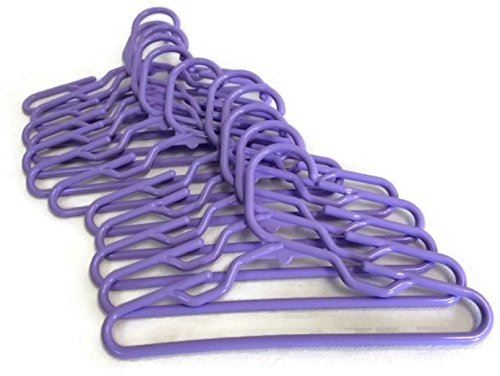 Doll Hangers Set of 12 Plastic Hangers Lavender, 18 Inch Fits American Girl Dolls Clothes, Doll Accessories