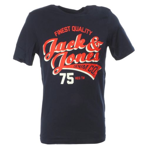 Tee shirt manches courtes Jack and jones Logo navy blazer mc tee Bleu taille : XL réf : 0
