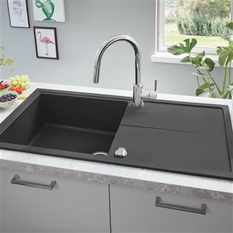 Mitigeur D'Évier Monocommande Chromé - Robinet De Cuisine - Installation Monotrou - Taille S