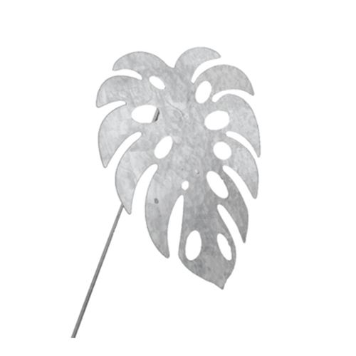 feuille philo monstera zinc sur pic 30x36cm