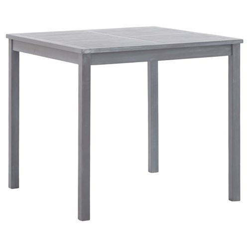 Vidaxl table de jardin gris 80x80x74 cm bois d'acacia massif 46324