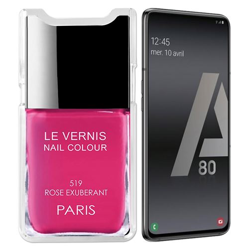 Coque pour Samsung Galaxy A80 / A90 -  Vernis Paris Rose