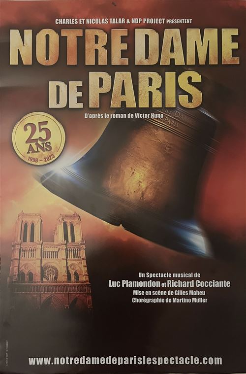 Affiche - Notre Dame de Paris - Spectacle Musicale - 40x60cm État correct - N/A reconditionné disponible sur Fnac