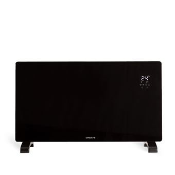 WARM CRYSTAL 2500W - Convecteur électrique en verre WiFi - Noir - 1