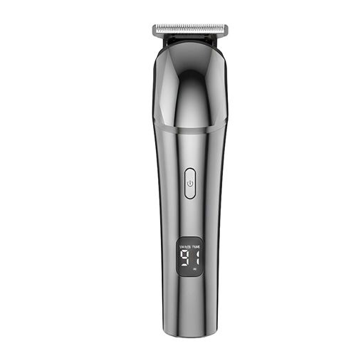 AVIZAR Tondeuse Cheveux Sans Fil 5W Etanche Rechargeable avec &eacute;cran LED Argent