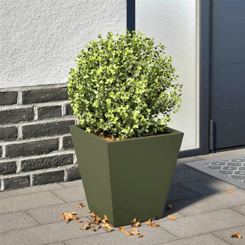 Vidaxl Vert Jardinière En Acier - Olive - Image 3