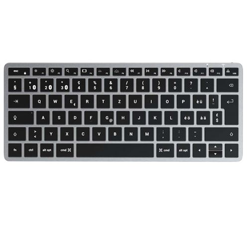 Non Communiqué Clair/Gris Clavier Rétroéé Espagnol Bluetooth Compact Slim X1 Sans Pavé Num Satechi