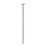 Pied de table carré fixe acier époxy blanc, 80 cm