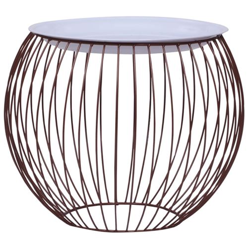 Vidaxl table basse dor&eacute; &oslash; 51 cm 287659