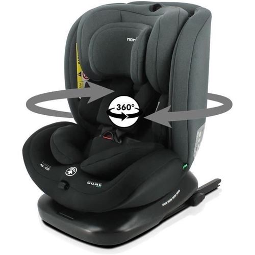 Siege Auto Isofix Dune, Groupe 0/1/2/3, De 0 A 10 Ans, 0-36 Kg, 40-150 Cm, R 129 – Tetiere Réglable - Inclinable - Pivotant -