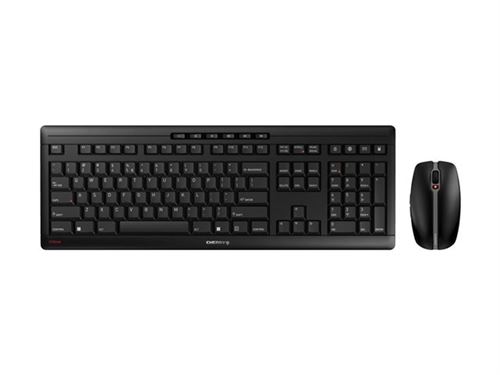 CHERRY STREAM DESKTOP RECHARGE - Toetsenbord en muis set - draadloos - 2.4 GHz - QWERTY - VS met Euro-symbool - toetsschakelaar: CHERRY SX - zwart