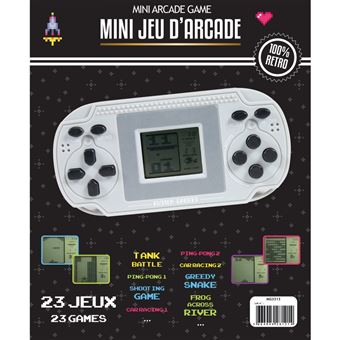 Mini jeux vidéos de poche en mode arcade vintage.
