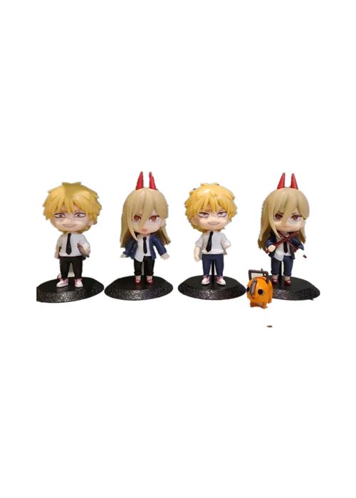 Set de 4 piezas Figurine Chainsaw Man 10-11cm