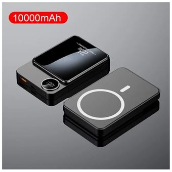 Batterie externe à induction pour iPhone 10 000mAh - Noir - Batterie externe  - Achat & prix