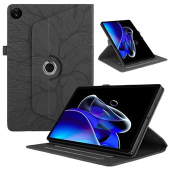 Coque pour Realme Pad 2 11.5 Pouces 2023 Étui Support Rotatif à 360 Degrés PU Cuir Housse de Protection Portefeuille Tablet ZURSANA Noir - 1