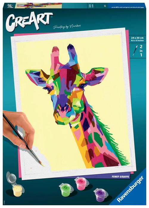 Non Communiqué Multicolore Creart Grand Girafe Peinture Au Numero