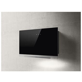 Elica Aplomb BL/A/60 - Hotte - hotte décorative - largeur : 59,8 cm - profondeur : 25 cm - evacuation & recyclage - verre noir - 1