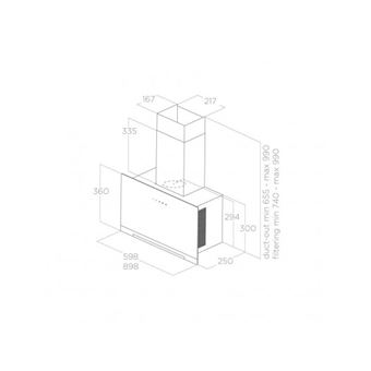 Elica Aplomb BL/A/60 - Hotte - hotte décorative - largeur : 59.8 cm - profondeur : 25 cm - evacuation & recyclage - verre noir