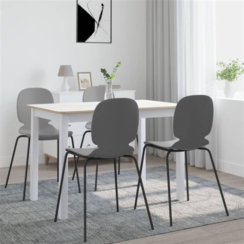 vidaXL Table à dîner Blanc et marron 114x71x75 cm Bois d'hévéa massif