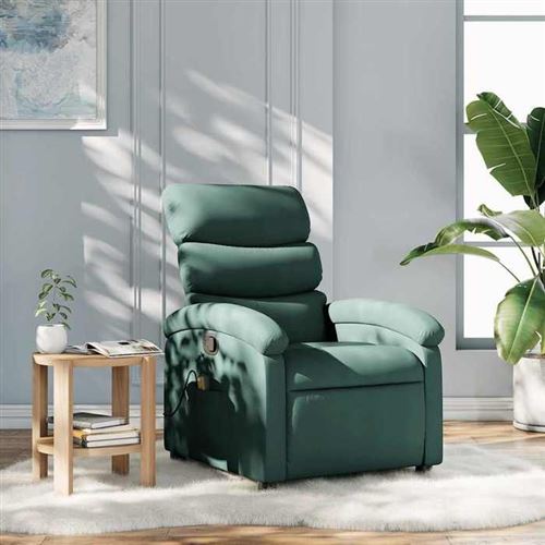 Non Communiqué Vert Vidaxl Fauteuil De Massage, Relaxation Tissu Foncé
