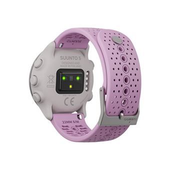 Suunto 5 Peak - 43 mm - gris - montre de sport avec sangle - silicone - taille du bracelet : S/M - affichage 1.1" - Bluetooth - 39 g - baies sauvages