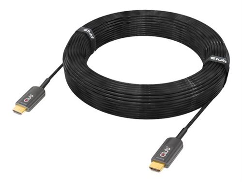 Club 3D - Ultra High Speed - câble HDMI - HDMI mâle pour HDMI mâle - 20 m - cuivre hybride/fibre optique - support 4K, actif