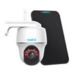 Reolink 4MP Caméra Surveillance WiFi PT sur Batterie, Détection Personne/Véhicule, Time Lapse - Argus PT 4MP+Panneau Solaire