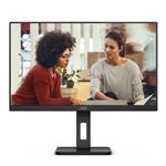 AOC 24E3QAF - Écran LED - 24" - 1920 x 1080 Full HD (1080p) @ 75 Hz - IPS - 1000:1 - 4 ms - HDMI, VGA, DisplayPort - haut-parleurs - noir texturé