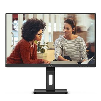 AOC 24E3QAF - Écran LED - 24" - 1920 x 1080 Full HD (1080p) @ 75 Hz - IPS - 1000:1 - 4 ms - HDMI, VGA, DisplayPort - haut-parleurs - noir texturé