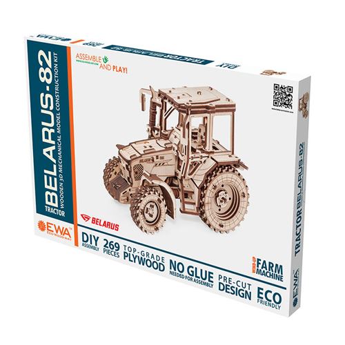 Maquette 3D en bois - Tracteur 28,2 cm - Maquette - Achat & prix
