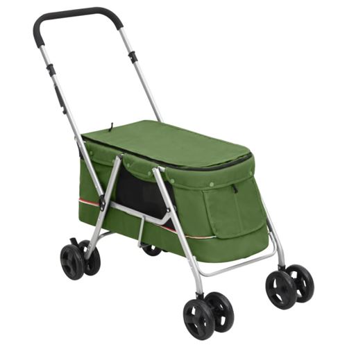 VIDAXL - Poussette pour chien - Pliable - 100x49x96 cm - Vert - Image 3