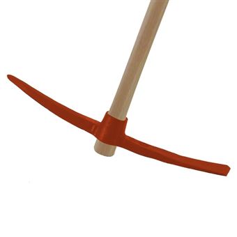 Pioche terrassier ESSENTIEL en acier 2,5kg avec manche bois brut 90cm - MERMIER - 985106 - 1