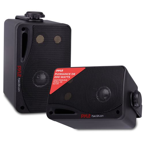Enceinte d’Extérieur Bluetooth murales Pyle Noir 200 Watts