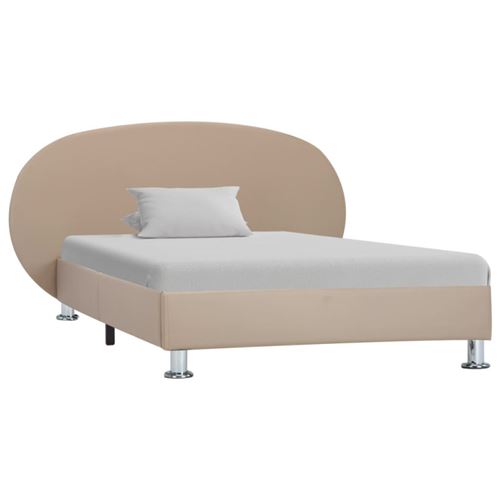 vidaXL Cadre de lit sans matelas cappuccino similicuir 100x200 cm285421