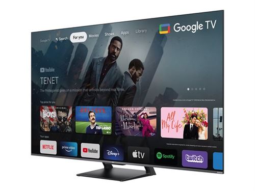 TCL 55C731 - Classe de diagonale 55"" (54.6"" visualisable) TV LCD rétro-éclairée par LED - QLED - Smart TV - Google TV - 4K UHD (2160p) 3840 x 2160 - HDR - Quantum Dot - Titane brossé - État correct N/A sur Fnac