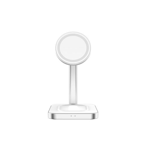 Bigben Connected Blanc Force Power - Support De Chargement Sans Fil - Qi, 2 Zones + Adaptateur Secteur - 15 Watt (Usb-C) - Image 3