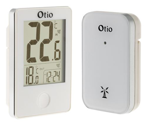 Otio - Thermomètre avec capteur sans fil blanc
