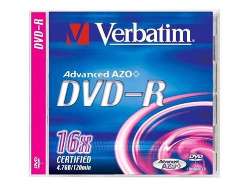 Verbatim - 5 x DVD-R - 4.7 Go 16x - argent mat - boîtier CD