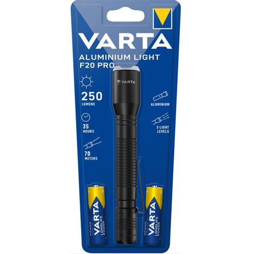 Varta Aluminium Light F20 Pro LED Lampe de poche à pile(s) 250 lm 35 h 0.00