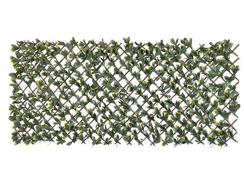 Treillis extensible en osier avec feuillage PE Troène de Californie 180 x 90 cm - Nature