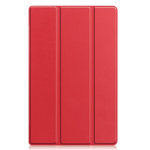ATOUP Coque pour Lenovo Tab M10 Plus 10.6'' (3rd gen) TB-125 Étui Housse à Rabat Ultra Fine PU avec Veille/réveil Automatique -Rouge