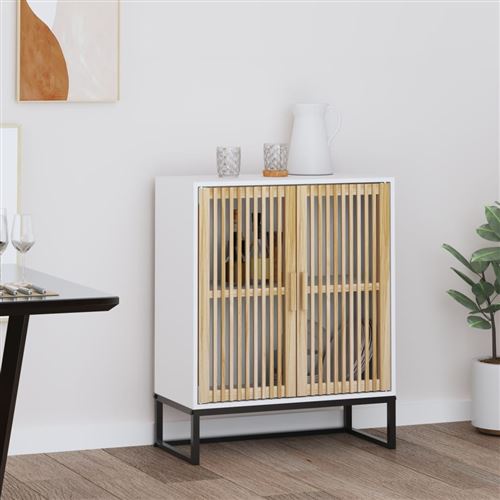 VIDAXL - Buffet - 60x30x75 cm - Blanc - Image 2